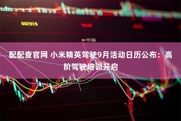配配查官网 小米精英驾驶9月活动日历公布：高阶驾驶培训开启